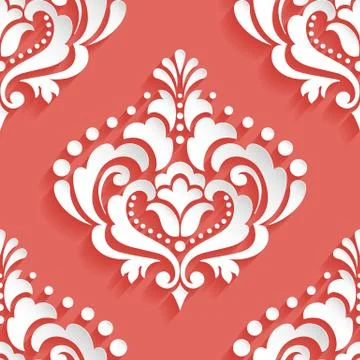 Vector damask seamless pattern element. Elegant luxury texture for wallpapers 스톡 일러스트