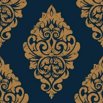 Vector damask seamless pattern element. Classical luxury old fashioned damask Stock Illustration