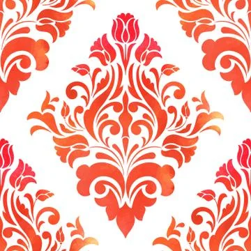 Vector damask seamless pattern element. Elegant luxury texture for wallpapers Stock Illustration