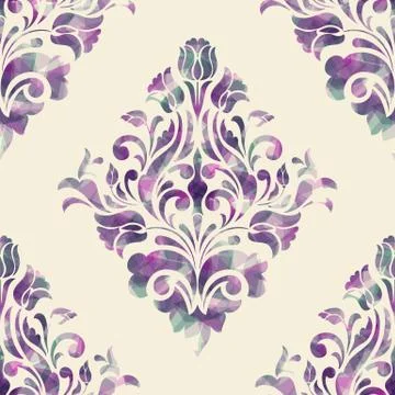 Vector damask seamless pattern element. Classical luxury old fashioned damask 스톡 일러스트
