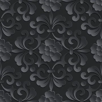 Vector damask seamless pattern element. Elegant luxury texture for wallpapers Illustrazione stock