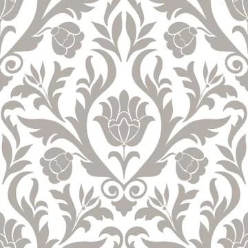 Vector damask seamless pattern element. Classical luxury old fashioned damask Illustrazione stock