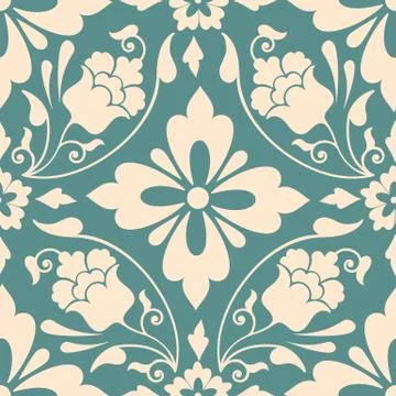 Vector damask seamless pattern element. Classical luxury old fashioned damask Illustrazione stock