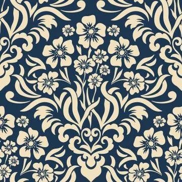 Vector damask seamless pattern element. Classical luxury old fashioned damask Illustrazione stock