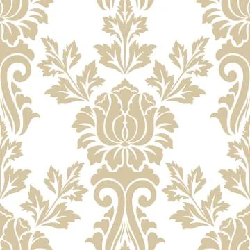Vector damask seamless pattern element. Classical luxury old fashioned damask Illustrazione stock