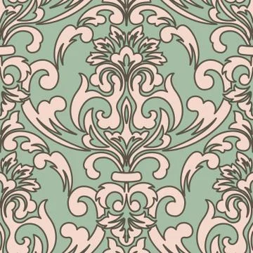 Vector damask seamless pattern element. Classical luxury old fashioned damask Illustrazione stock