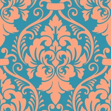 Vector damask seamless pattern element. Classical luxury old fashioned damask 스톡 일러스트