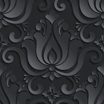 Vector damask seamless pattern element. Elegant luxury texture for wallpapers Illustrazione stock