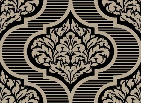 Vector damask seamless pattern element. Classical luxury old fashioned damask 스톡 일러스트