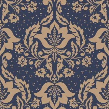 Vector damask seamless pattern element. Classical luxury old fashioned damask Illustrazione stock