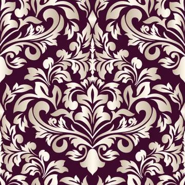 Vector damask seamless pattern element. Classical luxury old fashioned damask Illustrazione stock