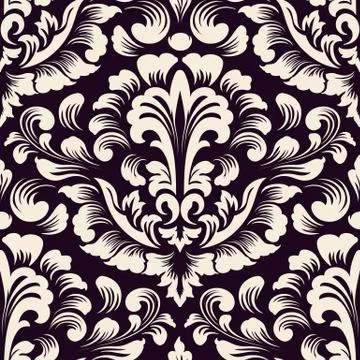 Vector damask seamless pattern element. Classical luxury old fashioned damask Illustrazione stock