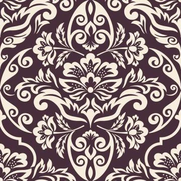 Vector damask seamless pattern element. Classical luxury old fashioned damask Stock Illustration