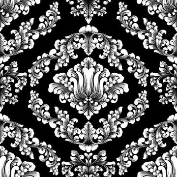 Vector damask seamless pattern element. Classical luxury old fashioned damask Stock Illustration