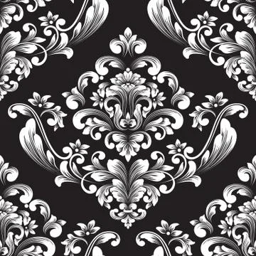 Vector damask seamless pattern element. Classical luxury old fashioned damask Illustrazione stock