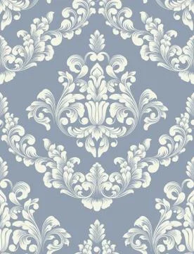 Vector damask seamless pattern element. Classical luxury old fashioned damask Illustrazione stock