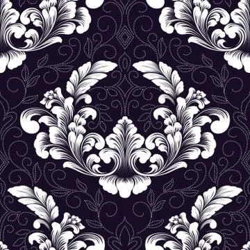 Vector damask seamless pattern element. Classical luxury old fashioned damask Illustrazione stock