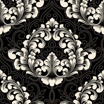 Vector damask seamless pattern element. Classical luxury old fashioned damask Stock Illustration