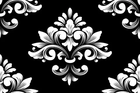 Vector damask seamless pattern element. Classical luxury old fashioned damask Stock Illustration