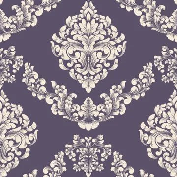 Vector damask seamless pattern element. Classical luxury old fashioned damask Illustrazione stock