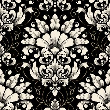 Vector damask seamless pattern element. Classical luxury old fashioned damask Stock Illustration