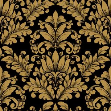 Vector damask seamless pattern element. Classical luxury old fashioned damask Illustrazione stock