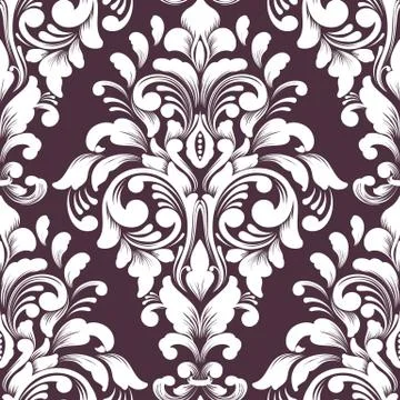 Vector damask seamless pattern element. Classical luxury old fashioned damask 스톡 일러스트