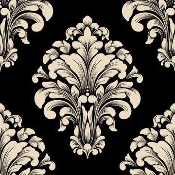 Vector damask seamless pattern element. Classical luxury old fashioned damask Stock Illustration
