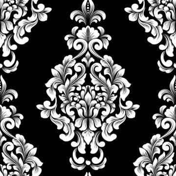 Vector damask seamless pattern element. Classical luxury old fashioned damask 스톡 일러스트