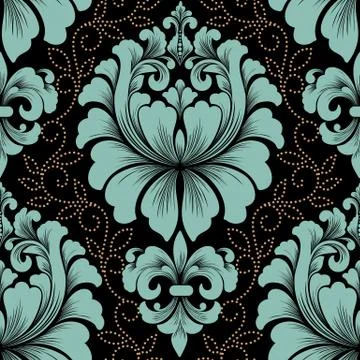 Vector damask seamless pattern element. Classical luxury old fashioned damask Illustrazione stock