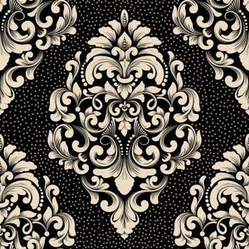 Vector damask seamless pattern element. Classical luxury old fashioned damask Stock Illustration