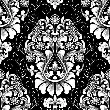 Vector damask seamless pattern element. Classical luxury old fashioned damask Stock Illustration