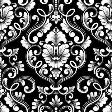 Vector damask seamless pattern element. Classical luxury old fashioned damask Illustrazione stock