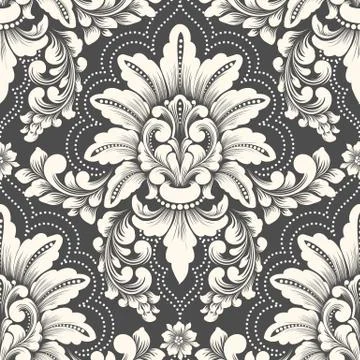 Vector damask seamless pattern element. Classical luxury old fashioned damask 스톡 일러스트