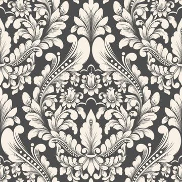 Vector damask seamless pattern element. Classical luxury old fashioned damask Illustrazione stock