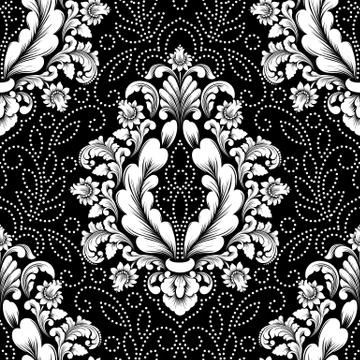 Vector damask seamless pattern element. Classical luxury old fashioned damask Stock Illustration