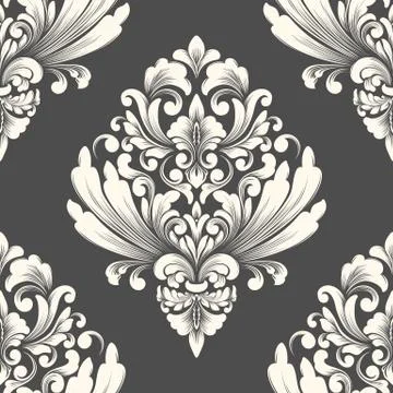 Vector damask seamless pattern element. Classical luxury old fashioned damask Illustrazione stock