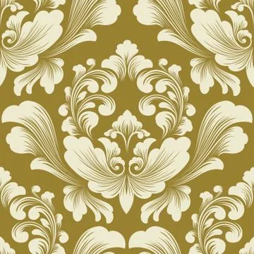 Vector damask seamless pattern element. Classical luxury old fashioned damask 스톡 일러스트