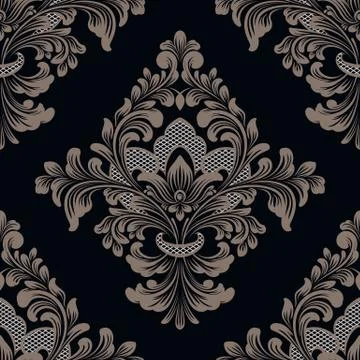 Vector damask seamless pattern element. Classical luxury old fashioned damask Illustrazione stock