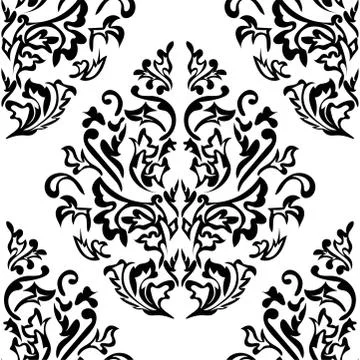 Vector damask seamless pattern element. Classical luxury old fashioned damask 스톡 일러스트