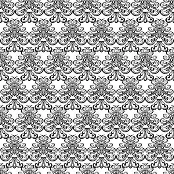 Vector damask seamless pattern element. Stock Illustration