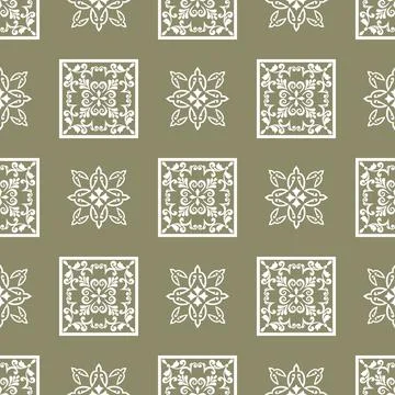 Vector damask seamless pattern element. Stock Illustration