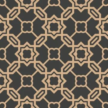 Vector damask seamless retro pattern background polygon geometry cross chain  イラスト素材