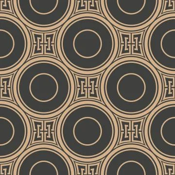 Vector damask seamless retro pattern background round curve cross frame chain 스톡 일러스트