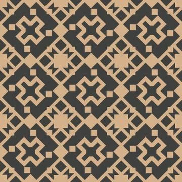 Vector damask seamless retro pattern background geometry check cross frame ka Illustrazione stock