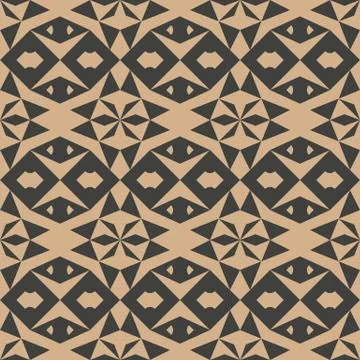Vector damask seamless retro pattern background polygon geometry cross kaleid Stockillustratie