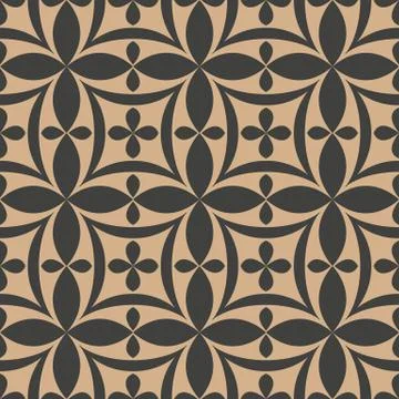 Vector damask seamless retro pattern background curve cross geometry frame ka 스톡 일러스트