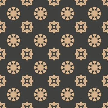 Vector damask seamless retro pattern background round curve cross flower Illustrazione stock