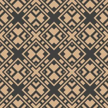 Vector damask seamless retro pattern background geometry check square cross f Stock Illustration
