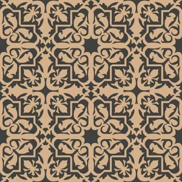 Vector damask seamless retro pattern background polygon star geometry cross f 스톡 일러스트